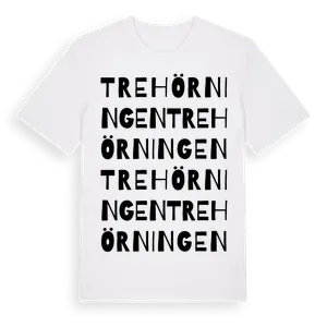 Trehörningen ordlek t-shirt – ekologisk bomull t-shirt från Pinshirt