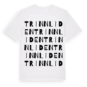 Trinnliden ordlek t-shirt – ekologisk bomull t-shirt från Pinshirt
