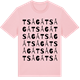 Pink Cotton t-shirt med Tsågá ordlek t-shirt