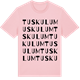 Pink Cotton t-shirt med Tuskulum ordlek t-shirt