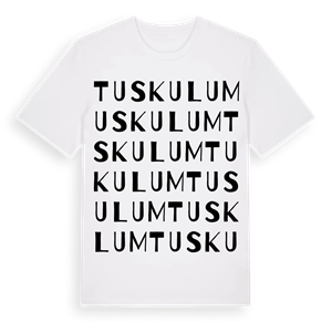 Tuskulum ordlek t-shirt – ekologisk bomull t-shirt från Pinshirt