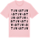 Pink Cotton t-shirt med Tuvan ordlek t-shirt