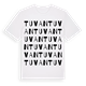 White t-shirt med Tuvan ordlek t-shirt