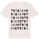 Vintage White t-shirt med Tväråbyn ordlek t-shirt
