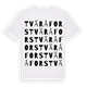 White t-shirt med Tväråfors ordlek t-shirt