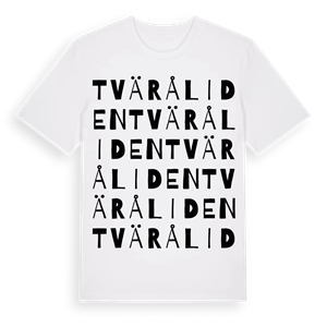 Tväråliden ordlek t-shirt – ekologisk bomull t-shirt från Pinshirt