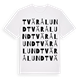 White t-shirt med Tvärålund ordlek t-shirt