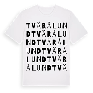 Tvärålund ordlek t-shirt – ekologisk bomull t-shirt från Pinshirt