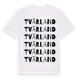 White t-shirt med Tvärland ordlek t-shirt