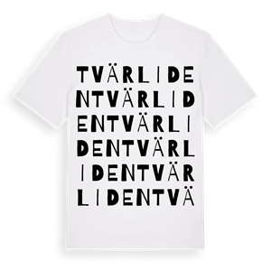 Tvärliden ordlek t-shirt – ekologisk bomull t-shirt från Pinshirt