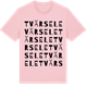 Pink Cotton t-shirt med Tvärsele ordlek t-shirt