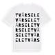 White t-shirt med Tvärsele ordlek t-shirt