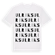 White t-shirt med Ulriks ordlek t-shirt