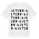 White t-shirt med Ultervik ordlek t-shirt