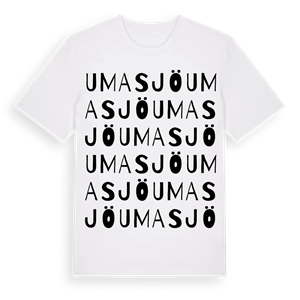 Umasjö ordlek t-shirt – ekologisk bomull t-shirt från Pinshirt