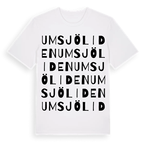 Umsjöliden ordlek t-shirt – ekologisk bomull t-shirt från Pinshirt