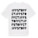 White t-shirt med Uppstoppet ordlek t-shirt