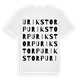 White t-shirt med Urikstorp ordlek t-shirt