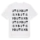 White t-shirt med Utibyn ordlek t-shirt
