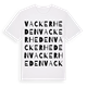 White t-shirt med Vackerheden ordlek t-shirt
