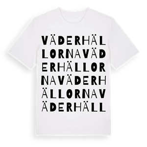 Väderhällorna ordlek t-shirt – ekologisk bomull t-shirt från Pinshirt
