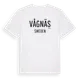 White t-shirt med Vågnäs i Sverige t-shirt