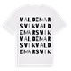 White t-shirt med Valdemarsvik ordlek t-shirt