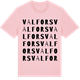 Pink Cotton t-shirt med Valfors ordlek t-shirt