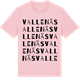 Pink Cotton t-shirt med Vallenäs ordlek t-shirt