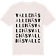 Vintage White t-shirt med Vallenäs ordlek t-shirt