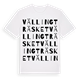 White t-shirt med Vällingträsket ordlek t-shirt