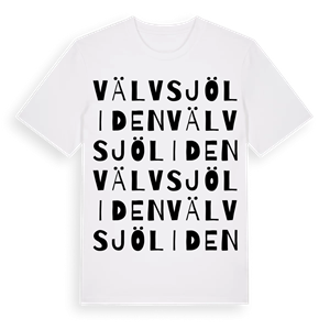 Välvsjöliden ordlek t-shirt – ekologisk bomull t-shirt från Pinshirt