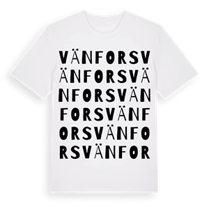 Vänfors ordlek t-shirt – ekologisk bomull t-shirt från Pinshirt