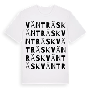 Vänträsk ordlek t-shirt – ekologisk bomull t-shirt från Pinshirt