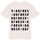 Vintage White t-shirt med Vargfors ordlek t-shirt
