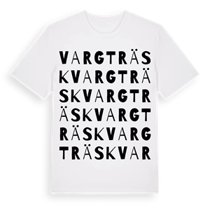 Vargträsk ordlek t-shirt – ekologisk bomull t-shirt från Pinshirt