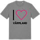 Mid Heather Gray t-shirt med Jag älskar Värmland t-shirt stort tryck