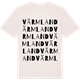 Vintage White t-shirt med Värmland ordlek t-shirt
