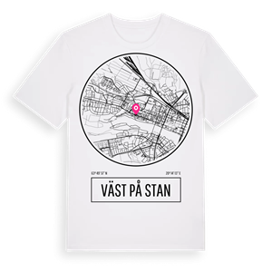 Väst på stan t-shirt – ekologisk bomull t-shirt från Pinshirt