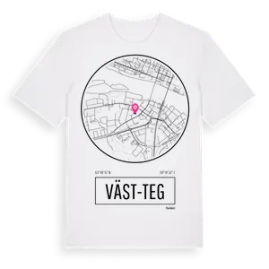 Väst-Teg t-shirt – ekologisk bomull t-shirt från Pinshirt