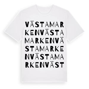 Västamarken ordlek t-shirt – ekologisk bomull t-shirt från Pinshirt