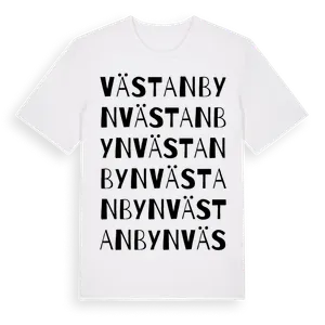 Västanbyn ordlek t-shirt – ekologisk bomull t-shirt från Pinshirt