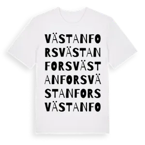 Västanfors ordlek t-shirt – ekologisk bomull t-shirt från Pinshirt