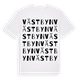 White t-shirt med Västbyn ordlek t-shirt