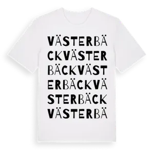 Västerbäck ordlek t-shirt – ekologisk bomull t-shirt från Pinshirt