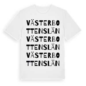 Västerbottens län ordlek t-shirt – ekologisk bomull t-shirt från Pinshirt