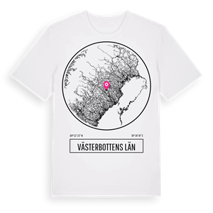 Västerbottens län t-shirt – ekologisk bomull t-shirt från Pinshirt