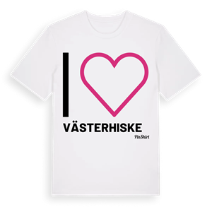 Jag älskar Västerhiske t-shirt stort tryck – ekologisk bomull t-shirt från Pinshirt