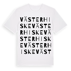 Västerhiske ordlek t-shirt – ekologisk bomull t-shirt från Pinshirt
