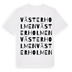 Västerholmen ordlek t-shirt – ekologisk bomull t-shirt från Pinshirt